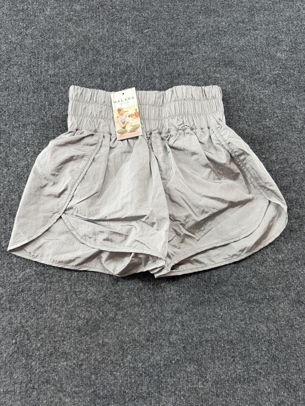 Halara Shorts Womens XS Gray High Waist Lined 3.5 Inseam Running Athletic